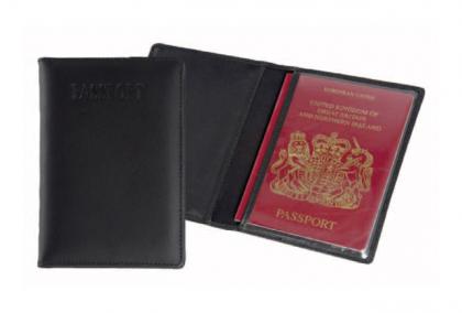 Malvern Passport Wallet with two clear pockets