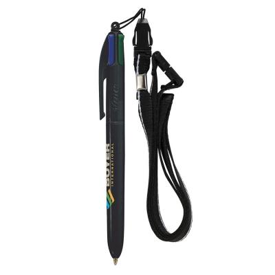 BIC® 4 Colours Ballpen with lanyard