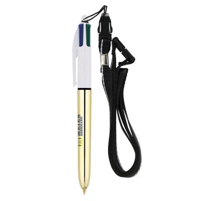 BIC® 4 Colours Shine with lanyard