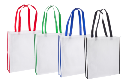 Virginia Non Woven Tote Bags with coloured piping and handle
