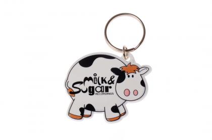 Recycled Cow Shaped Keyring