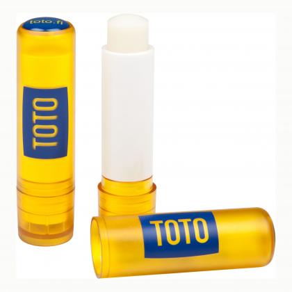 Yellow-Orange Lip Balm Stick, Domed label, 4.6g