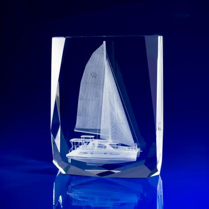 Crystal Glass Chamonix Paperweight