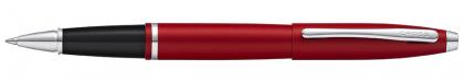 CROSS CALAIS RED LACQUER ROLLER BALL PEN. With Chrome Appointments.