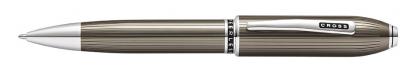 CROSS PEERLESS TRANSLUCENT TITANIUM GREY BALL PEN. With Platinum Plated Appointments.