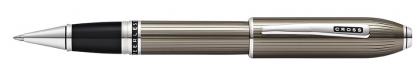 CROSS PEERLESS TRANSLUCENT TITANIUM GREY ROLLER BALL PEN. With Platinum Plated Appointments.
