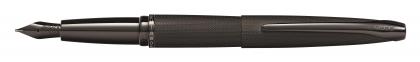 CROSS ATX BRUSHED BLACK FOUNTAIN PEN. Brushed Black PVD Ethched Diamond Parrern with Polished Black PVD Appointments.