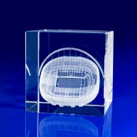 Crystal Glass Cube Paperweight