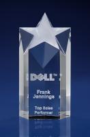 Crystal Glass Star Tower/Column Award or Trophy