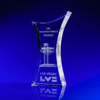 Crystal Glass Corporate Award, Trophy or Paperweight