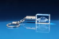 Crystal Glass Exhibition Keyring, Paperweight or Award