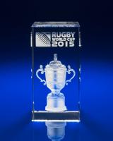 Crystal Glass Rugby Cup Award, Trophy or Paperweight