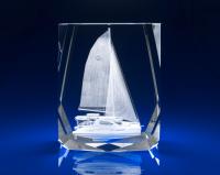 Crystal Glass Sailing Award, Trophy or Paperweight