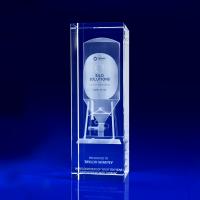 Crystal Glass Construction Award or Paperweight
