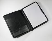 Malvern A4 Zipped Folder in Black