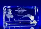 Crystal Glass Golf Award, Trophy or Paperweight
