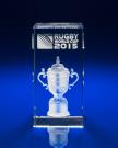 Crystal Glass Rugby Cup Award, Trophy or Paperweight