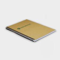 Green & Good A5 Wirebound Natural Board Notebook - Recycled