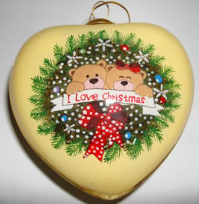 Hand-Painted Bauble - Heart - Picture Only