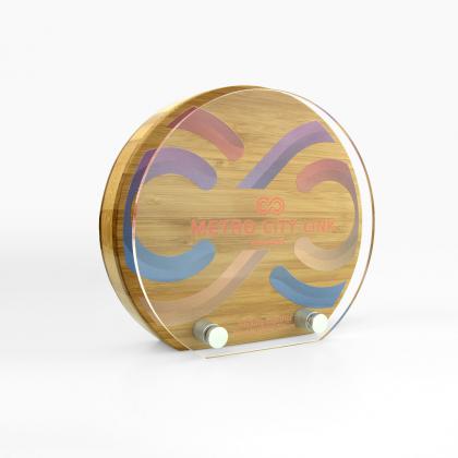 Medium Bamboo Sunrise Award with acrylic front