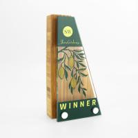 Medium Bamboo Block Award with acrylic front, basic standard shapes