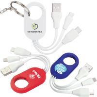 3-in-1 Short Arm USB Charging Cable - New TYPE-C Connector