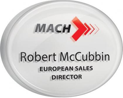 Acrylic name badge - with dome
