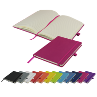 Watson A5 Budget Lined Soft Touch PU Notebooks (180 pages) in Pink