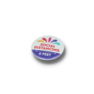 Recycled SOCIAL DISTANCING BUTTON BADGE – 37MM CIRCLE