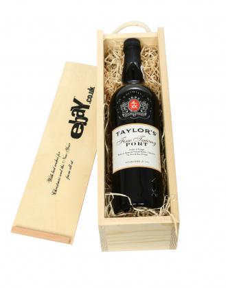 TAYLORS FINE TAWNY PORT IN A WOODEN CRATE