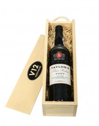 TAYLORS FINE RUBY PORT IN A WOODEN CRATE