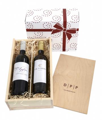 TWO-BOTTLE WINE CRATE