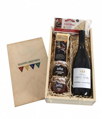CHEDDAR CHEESE & WINE CRATE