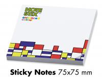 SQUARE STICKY NOTE PAD 75x75mm.