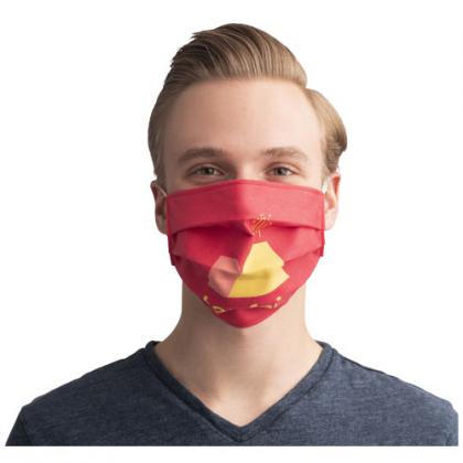 Sublimation reuseable mask with elastic bands