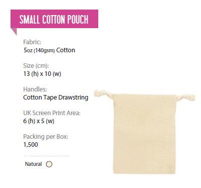SMALL COTTON POUCH