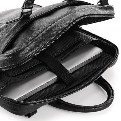 Leather-Look Laptop Bag