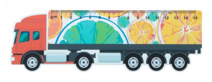 15 cm ruler, truck