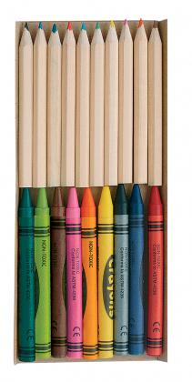 pencil and crayon set
