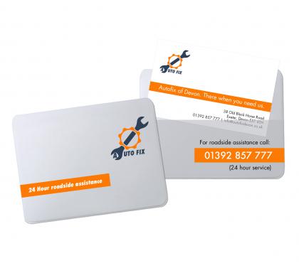 Contract business card holder