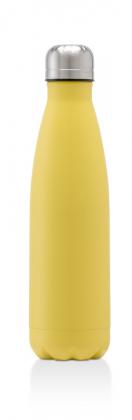 Oasis recycled yellow powder coated stainless steel, thermal insulated bottle - 500ml