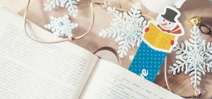 Christmas bookmark, snowman