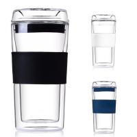 Milan 340ml double walled glass cup