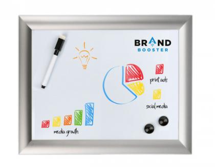 Framed Magnetically Receptive Dry Wipe Boards - A3