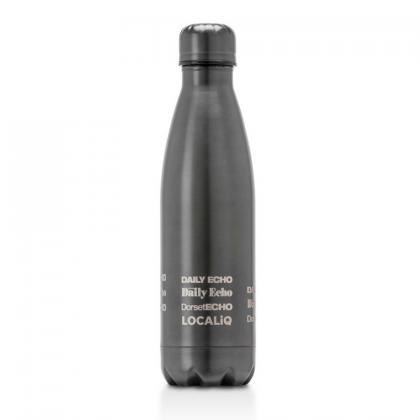 Oasis gun metal stainless steel insulated thermal bottle - 500ml