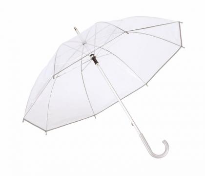 Transparent aluminium stick umbrella PANORAMIX