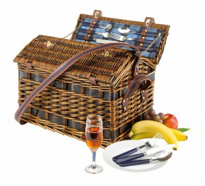 Willow picnic basket SUMMERTIME for 4 persons