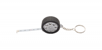 Wheel keyring with tape measure
