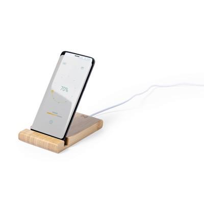 Bamboo wireless charger 5W, phone stand, tablet stand