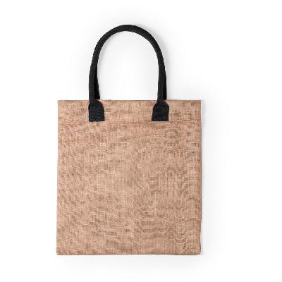 Jute shopping bag with cotton handles